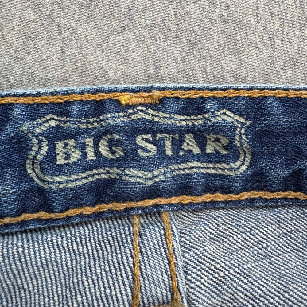 Big Star Jeans Women's 28L Blue Slim Sweet Low Rise Boot Flare Y2K Whiskering - Picture 12 of 15
